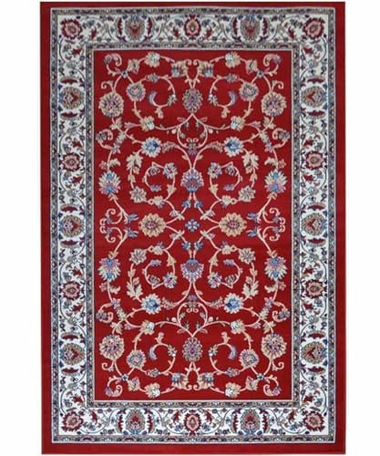 SpazioTessile Tappeto Classico Persiano Mano Lana Royal King 079ch Ingresso Soggiorno Camera Ufficio Corsia Passatoia (Rosso, 200x300)