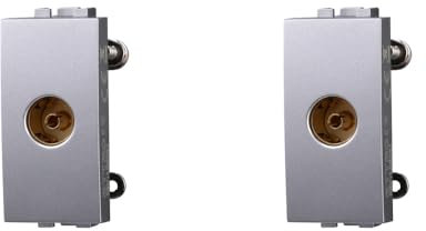 Ixtrima Connettore Presa TV Terminale Femmina Colore Grigio Compatibile Con Bticino Living Light/international 2pz