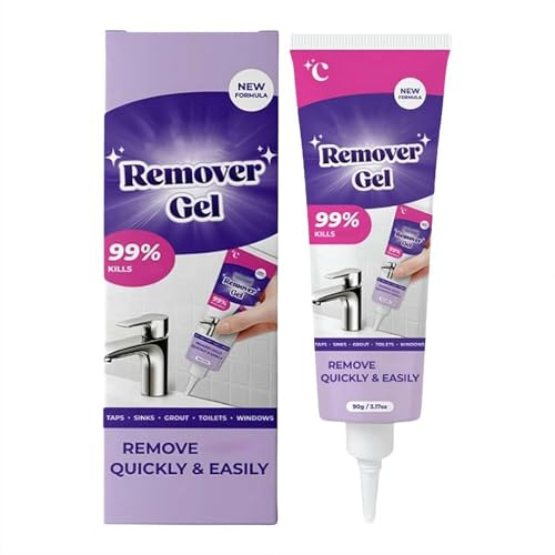 Gel dissolvant de moisissure pour carrelage et coulis – Formule de nettoyage épaisse pour joints de salle de bain, mur et machine à laver – Nettoyant pénétrant en profondeur contre les moisissures (1