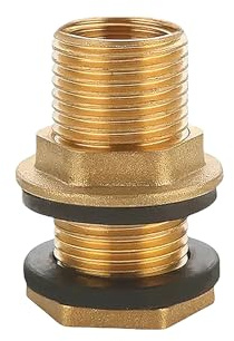 Korrosionsbeständige Messing Anpassungspaar G3/8in XG1/2in Gewinde Mit Dichtung Für Wassertanks Und Fässersysteme Korrosionsbeständige Messingbetriebsstecke