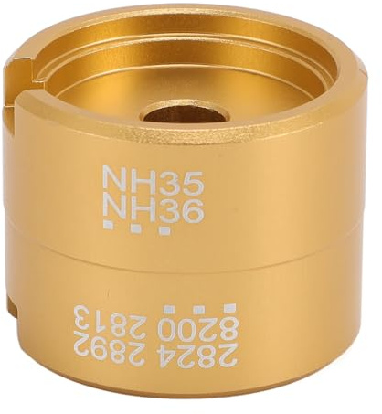 Klanata Watch Movement Holder Proof Movement Basis Reparatur -Montage -Werkzeug für 2824 2892 8200 2813 NH35 NH36, Multi Zweck einfach zu bedienende Unterstützung für gute (Gold)