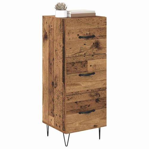 vidaXL Sideboard Old wood 34 x 34.5 x 90 cm Engineered wood, Living Room Storage, Rectangular Sideboard, Modern Furniture, Clean Line Design, Stylish Home Organizer, Functional Unit