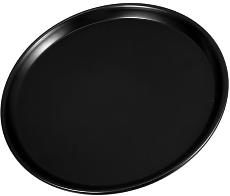 Pizzablech Rund 32cm aus Aluminiumlegierung, Schwarz, Antihaft Ofenform | Ofen Knusperform, Küchengeschirr für Wärmeverteilung, Pizzablech Rund 32cm