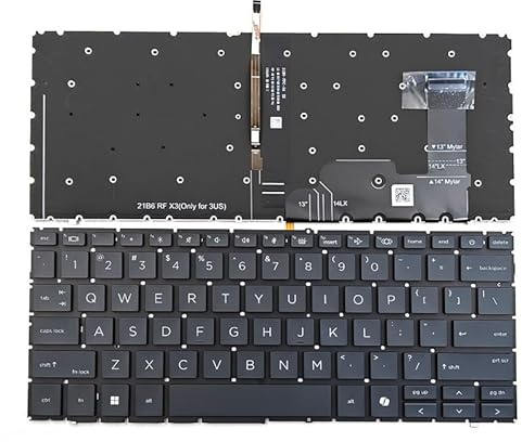 QWCOZSY Tastatur mit US-Layout und Hintergrundbeleuchtung für HP EliteBook 830, 835, 840, 845, G11 ZBook Firefly 14 Laptops
