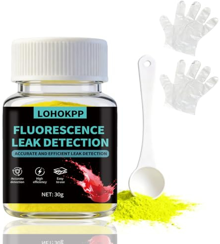 30g Fluorescéine, Fluoresceine, Colorant Fuite Piscine | Détecteur de Fuite d'eau, Adapté à la Détection des Fuites Pipelines, Inspection de la Piscine, Forte Solubilité dans l'eau