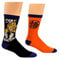 Dragon Ball Z Crew Socken (2 Paar) - Just Saiyan & Goku Symbol - Cosplay Socken Unisex Herren Damen, Schwarz / Orange, Medium