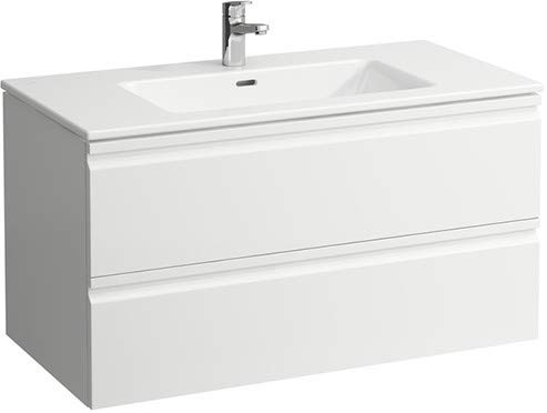 Laufen Pro S Set, Waschtisch, 1 Hahnloch, Überlauf, inkl. Waschtischunterschrank, 2 Schubladen, 1000x500mm, Farbe: Weiß glänzend