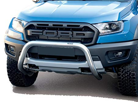 Hochglanzpolierter Edelstahl Frontschutzbügel passend für das Modell Raptor (2019-2022)