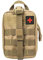 QIYUANT Militär Tactical First Aid Tasche, Erste Hilfe IFAK Tasche Leer Kit Molle Notfalltasche Medzinische Gadgets Bauchtasche Wasserdicht Oxford für Wandern Radfahren Camping Coyote