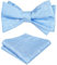 Alizeal Herren Retro Paisley Selbst Fliege und Taschentuch Set, Hellblau