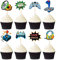 24 Stück Videospiel Kuchenaufsatz Gaming Dekoration Level Up Videospiel Cupcake Aufsätze für Spiele Motto Partys Kindergeburtstag Babyparty Party Dekorationen