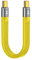 CY - Cavo dati da USB Type-C maschio a USB4 maschio, piatto e sottile, FPC, 40 Gbps, 100 W, 8 K, 13 cm, per computer portatile e telefono, giallo