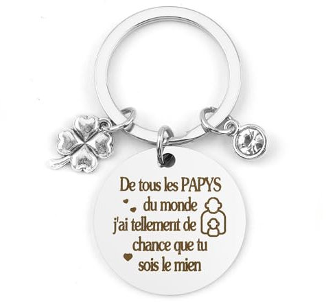 Cadeau Saint Valentin Papy Cadeau Fete Des Grands Peres Cadeau Grand Père Porte Cles Cadeau Anniversaire Papy Grand Père Papi Cadeaux pour la Fête des Grands Parents Cadeau pour Papy Cadeaux Noel