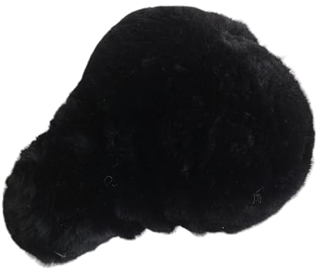 Naturasan Fahrradsattel Lammfell Bezug Fahrradsattelüberzug aus Merino Lammfell, Schaffell Fahrrad Warmer Winter Sitzbezug (Schwarz, 30 x 25 cm (Size L))