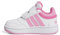 adidas Hoops Shoes, Scarpe Unisex-Bimbi 0-24, Ftwr White/Bliss Pink/Pulse Magenta, 22 EU