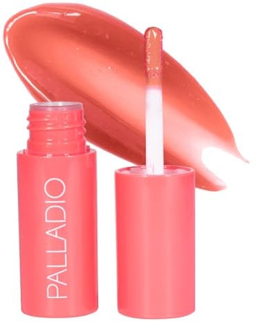 Palladio Jelly Tint, Liquid Stain for Cheeks & Lips, Vivid Color Lip Stain, Lightweight Non-Sticky and Transfer-proof, Natural Finish Makeup, Sweet Berry