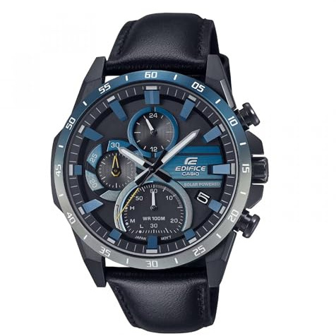 Casio Uhr EQS-940NL-1AVUEF Chrono Solar EQS-940NL-1AVUEF, Schwarz und Blau.