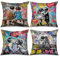 Tucocoo Street Art Dekokissenbezüge, dekorativ, 45 x 45 cm, 4 Stück, für kleine Mädchen und Jungen, Moderne quadratische Kissenbezüge, Banksy, romantischer Kissenbezug für Couch, Sofa, Bett, Auto