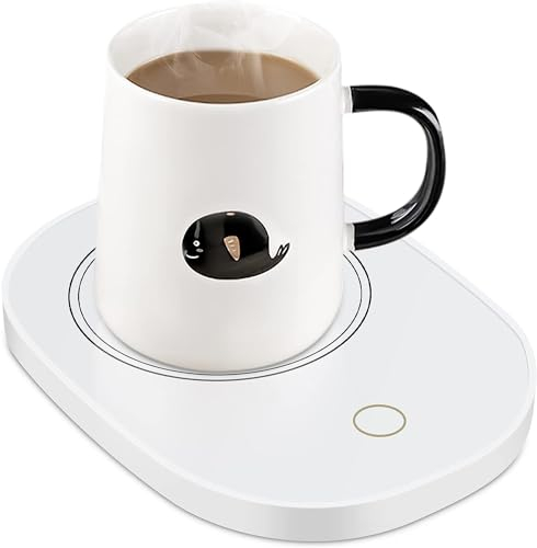 Stock Lider-Calentador De Taza De Café, Calentador Eléctrico De Cera De Vela De Apagado Automático, Calentamiento De Temperatura, Calentador De Café Inteligente para Té, Bebida, Leche (Blanco)