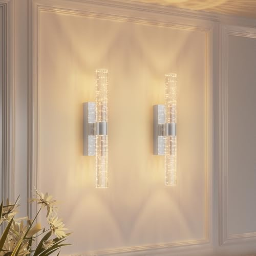 camuucci Battery Operated Wall Sconces Set of 2, Rechargeable Wall Lights