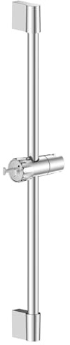 SREWOHS Barre de Douche en Acier Inoxydable 67 cm avec Support de Douchette Réglable, Support Rotatif 360°, Barre Murale pour Douche avec Fixations Stables, Installation Facile, Finition Chromée