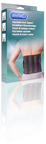 Alvita Fascia Di Sostegno Lombare Colore Nero Taglia 3 (120-140 cm)