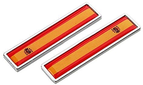 Tcare 1 Paire 3D De Voiture en Métal Autocollant en Aluminium Espagne Drapeau National Voiture Corps Coffre Logo Auto Moto Personnalité Décoration Autocollant De Voiture Style