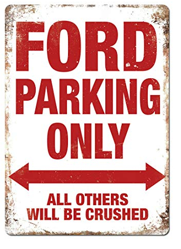 Hunnry Ford Parking Only Poster Metall Blechschilder Retro Dekoration Schild Aluminium Blechwaren Vintage Wandkunstplakat Zum Cafe Bar Wohnzimmer Zuhause