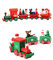 Wohlstand 2 stücke Holz Kleiner Zug Deko, Weihnachtszug Spielzeug, Roter Weihnachtszug, Weihnachts- und Neujahrsgeschenke für Kinder, Mädchen und Jungen(Rot und Grün)