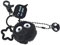 Porte-clés Susuwatari | Pendentif de boule de suie en peluche Noir