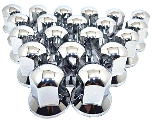 Easy Link 80 x Lange 32mm Radkappen Chrom Radmutterkappen Radmutterschutz Kunststoff SW LKW Anhänger