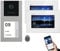 Balter EVO Grau Aufputz Video Türklingel mit Kamera und RFID Chip, Türsprechanlage Gegensprechanlage 2-Draht mit Klingel und 2X 7 Zoll WiFi APP Touchscreen Monitor für 2 Familienhaus Türöffner Set