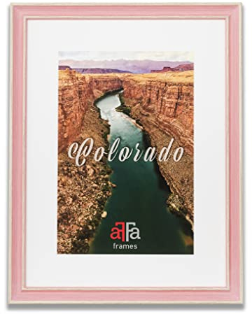 aFFa frames, Colorado, Cadre Photo Plastique, Léger, Sûr, Rectangle, Avec Face en Verre Acrylique, Dos HDF, Rose, A4, 21x29,7 cm