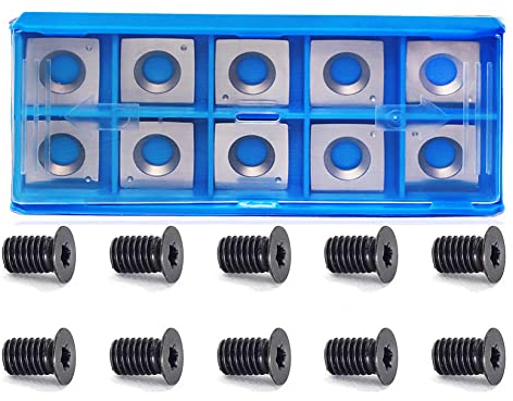 TJATSE 15 x15 x2.5mm-R150 Carbide Inserts Cutter Knives for Spiral Helical Cutterhead Woodworking, Fit for JET Dewalt DW735 WUDAHUA Various Spiral Helical Cutter Head Planer Jointer