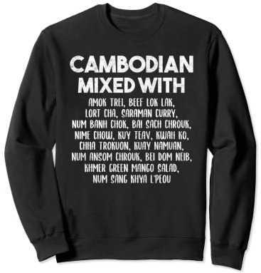 Kambodscha Khmer Stolz Mix Küche Essen Eigenschaften Sweatshirt