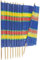 Garden Mile Brise-vent à 8 poteaux multicolores pour jardin, plage, vacances, caravane et camping - 1,5 m - Brise-vent - 462 cm x 150 cm