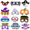 BIGKASI 24 Stück Halloween Maske zum Ausmalen Kinder Halloween Party Masken Hexe Kürbis Schläger Spinne Maske mit Pinsel & Gummiband fürJunge Mädchen Halloween Geschenk Cosplay Kostüm