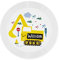 Personalised Children's Plastic Plate Drop Proof - Digger