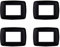4 Pezzi Placche Compatibile Con Bticino Living, Placche Plastica Bombata (3 Posti/Moduli,Nero)