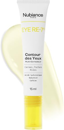 NUBIANCE - EYE Re-7, Multi-Korrektur Augenkontur, gegen Augenringe, gegen Schwellungen, straffend und antioxidativ, feuchtigkeitsspendende Hyaluronsäure und Anti-Falten, 15 ml.