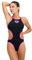 arena One Big Logo Maillot de Bain Une Pièce Femme, Séchage Rapide, Maillot de Bain Sportif en Tissu MaxLife Eco avec Résistance Maximale au Chlore et Protection UV UPF 50+