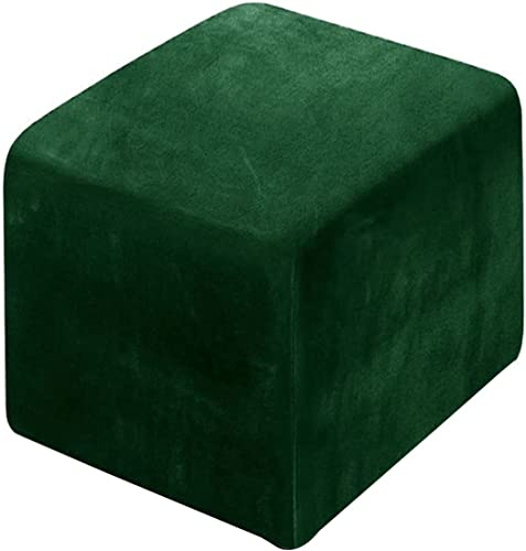 Samt Hockerbezug Fußhocker Rund/Quadratisch/Rechteckig 40x40/50x50 Ottoman Cover Ottomane Schonbezug Hocker Hussen für Fußhocker Stretch Ottomane Abdeckung Hocker Protector Hockerabdeckung (Color : V