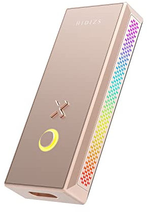 Hidizs S10 3.5-mm Single-Ended, 2.5-mm Balanced Kopfhörer Dongle Verstärker, MQA 16X, PCM 32 Bit/384 kHz, DSD256, Tragbarer Audio-Dekodierungsverstärker mit RGB-LED-Licht