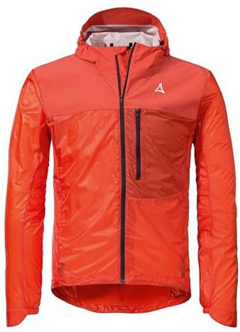 Schöffel Herren Hybrid Jkt Flow Trail M Regen Jacke, Poinciana, 54 EU