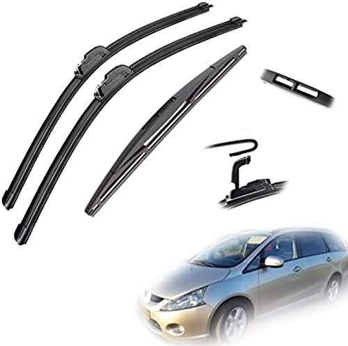 para Mitsubishi, para Grandis 2003 2004 2005 2006 2007 2008 2009 2010 2011, escobillas limpiaparabrisas Delanteras y traseras para Coche, Accesorios de Corte, limpiaparabrisas de 28 + 22 + 12 