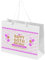 60th Birthday Gift Bags - Paper Gift Bags for Women Men - Paper Party Bags with Rope Handles - Disposable Wrapping Happy Birthday Presents Bag - Looks Great - Pink - M