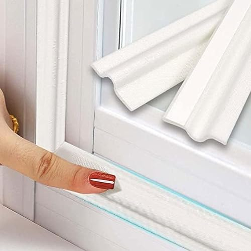 8M Blanca Burlete Puerta Ventanas Entrada Corredera InsonorizacióN AnticolisióN Espuma Autoadhesivo,Tira Sellado Exterior Acustico Cinta Aislante Ventanas Prueba Viento Termico Antipolvo Aislamiento