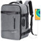 YOUNGOA Mochila Viaje Cabina Avion 40x20x25 para Ryanair Bolsas de Viaje con compartimento para portatil 20L YG063 Gris Claro