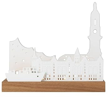 Räder Lichtobjekt Stadtsilhouette Hamburg