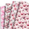 Dtiafu Geschenkpapier für Weihnachten, Hochzeit, Babyparty, 50,8 x 71,1 cm, flach gefaltet (8 Blatt), Rosa, 4 Stück